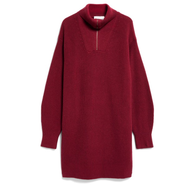 ARMEDANGELS Women’ Troyer Rib Knit Dress Jurk Rood