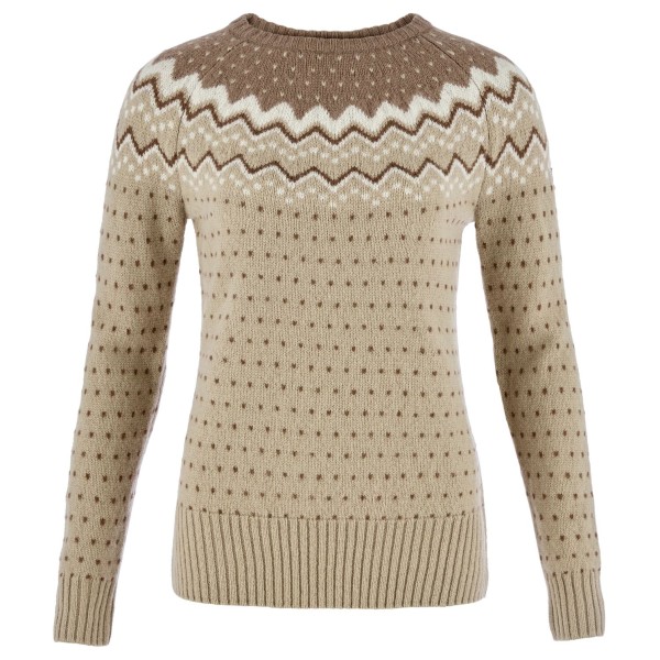 Fjällräven Women’s Övik Knit Sweater Wollen trui Beige