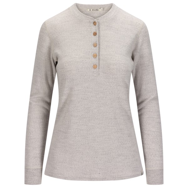 Aclima Women’s Warmwool Granddad Shirt Merinotrui Grijs