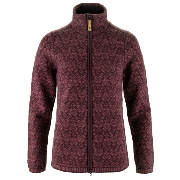 Fjällräven Women’ Snow Cardigan Wollen vest Rood