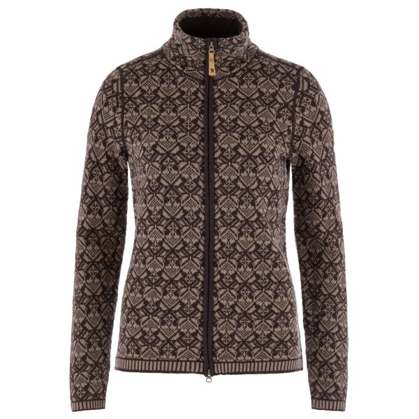 Fjällräven Women’s Snow Cardigan Wollen vest Bruin