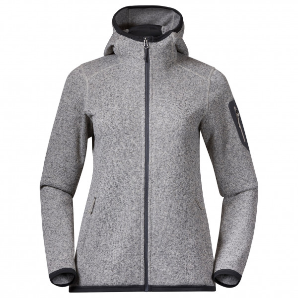 Image of Bergans - Women's Kamphaug Knitted Hoodie - Fleecejacke Gr L;S;XL blau;grau bei Bergfreunde.ch - der Outdoor Shop
