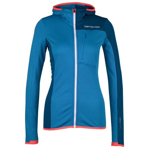 Image of Ortovox - Women"s Fleece Light Grid Hooded Jacket - Fleecejacke Gr L;S;XL gelb;lila'
