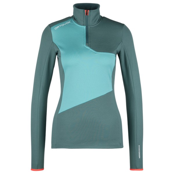 Image of Ortovox - Women"s Fleece Light Zip Neck - Fleecepullover Gr L;M;S;XL;XS rot;schwarz;türkis'