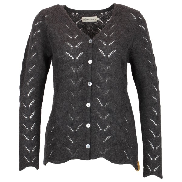 Image of Albmerino - Women"s Ajour Strickjacke - Wolljacke Gr L;M;S;XL grau;grau/braun'
