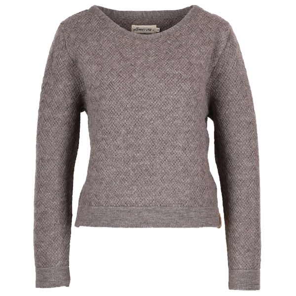 Image of Albmerino - Women"s Flecht Pullover - Wollpullover Gr XS grau'