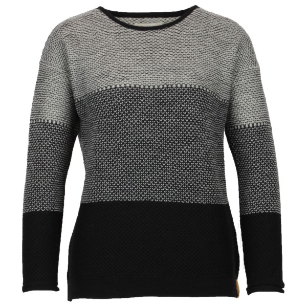 Image of Albmerino - Women"s Oversize Pulli Espelta - Wollpullover Gr 36/38;40/42;44/46 grau/schwarz'