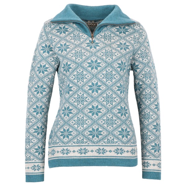 Image of Flomax - Women"s Troyer Svea - Wollpullover Gr L;M;S;XL;XS;XXL braun/rosa;grau/türkis'