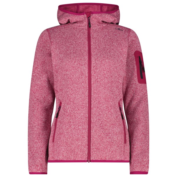 CMP Women’s Jacket Fix Hood Jacquard Knitted 3H19826 Fleecevest Roze