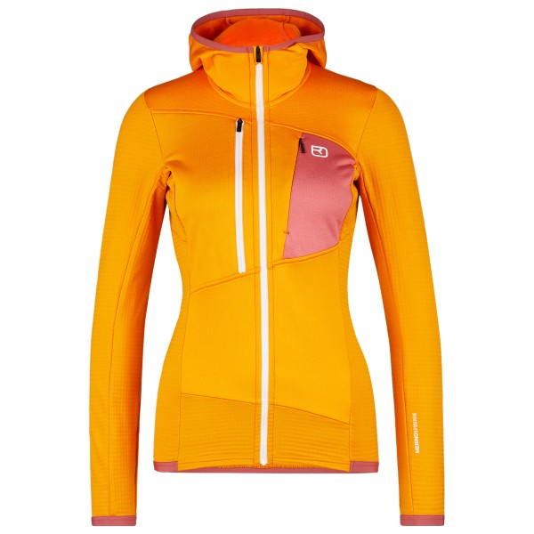 Image of Ortovox - Women"s Fleece Grid Hoody - Fleecejacke Gr L;M;S;XL;XS blau;gelb;orange;rosa;schwarz'