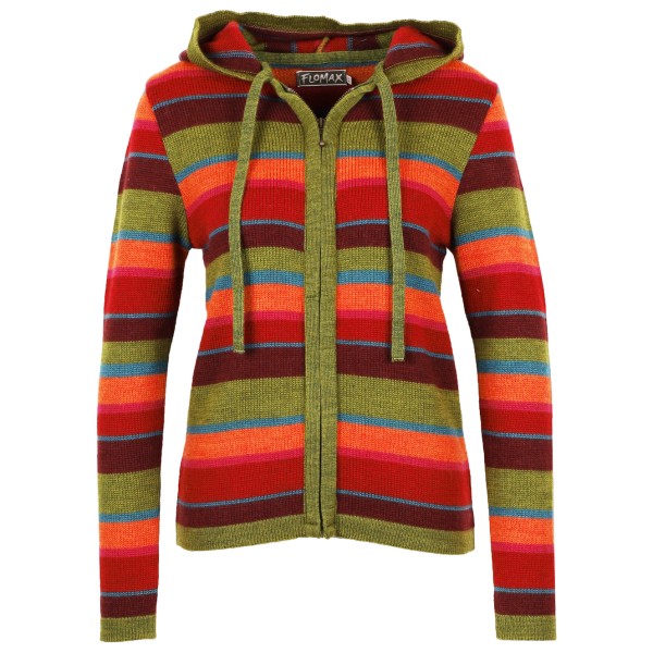 Image of Flomax - Women"s Kapuzen-Jacke Arco - Wolljacke Gr L;M;S;XL blau;rot'
