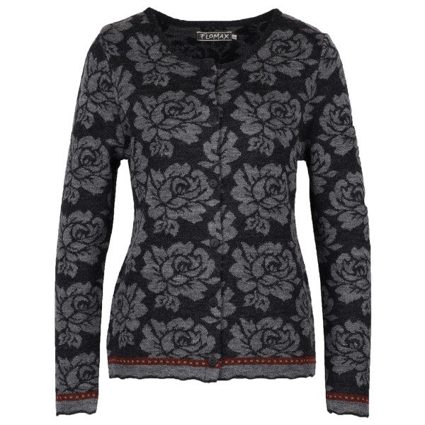 Image of Flomax - Women"s Strickjacke Mary - Freizeitjacke Gr L grau/schwarz'
