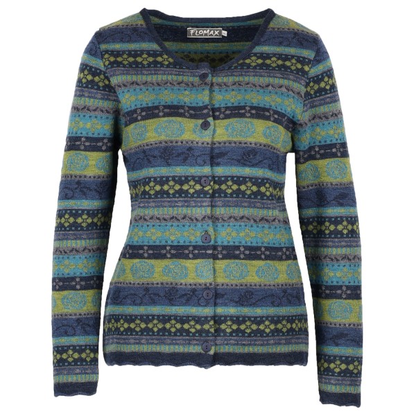 Image of Flomax - Women"s Strickjacke Rosalia - Wolljacke Gr XS blau'