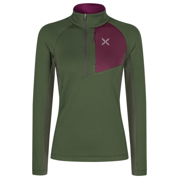 Image of Montura - Women"s Stretch Color 3 Zip Maglia - Fleecepullover Gr XS oliv'