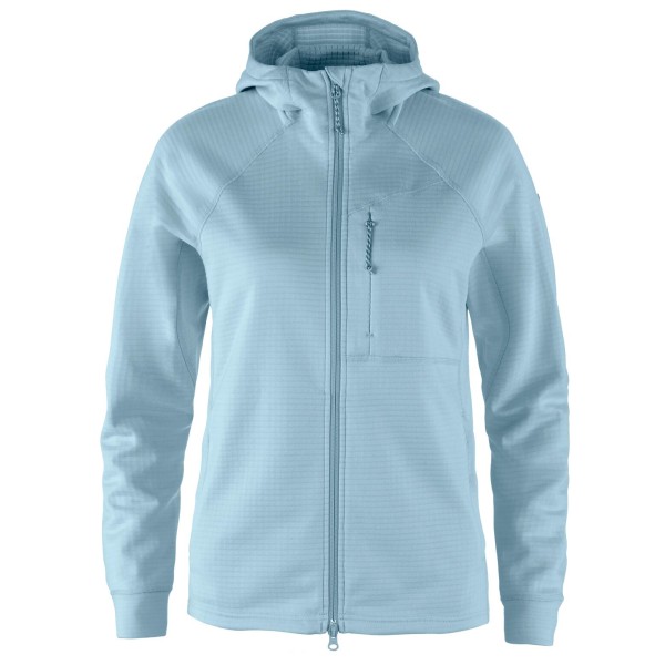 Fjällräven Abisko Grid Fleece Hoodie Fleecejacke Damen Trekking (Gr S |blau/türkis)
