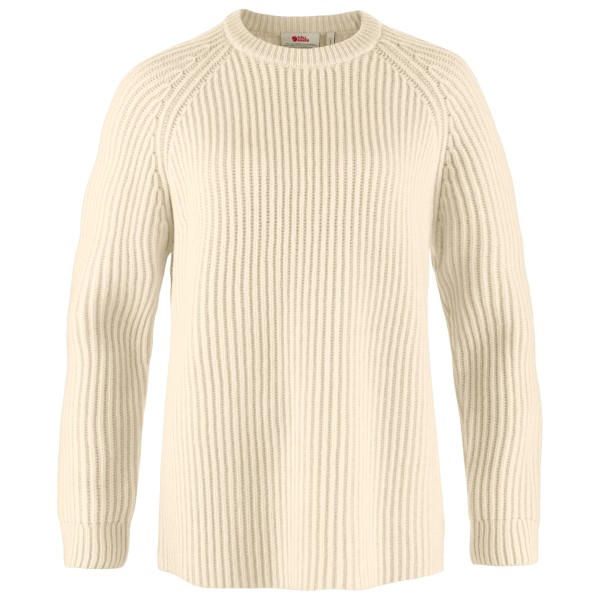 Fjällräven Övik Rib Sweater Wollpullover Damen (Gr L |beige/weiß)