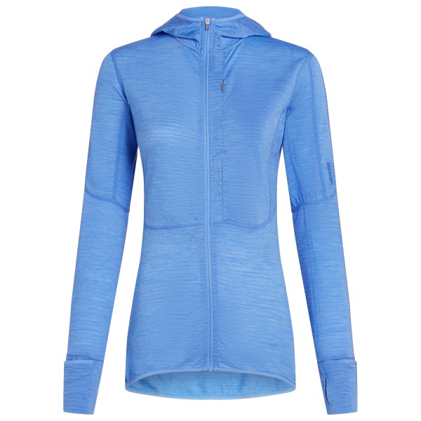 Image of Icebreaker - Women"s 200 RealFleece Descender L/S Zip Hoodie - Merinohoodie Gr XL blau'