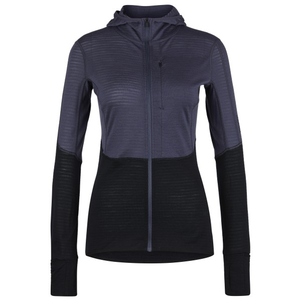 Image of Icebreaker - Women"s 200 RealFleece Descender L/S Zip Hoodie - Merinohoodie Gr S schwarz'