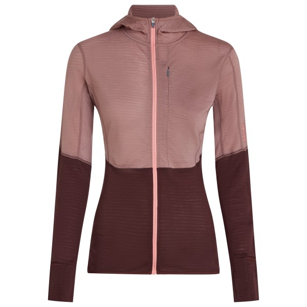 Image of Icebreaker - Women"s 200 RealFleece Descender L/S Zip Hoodie - Merinohoodie Gr L;M;S;XL;XS blau;rosa;schwarz'