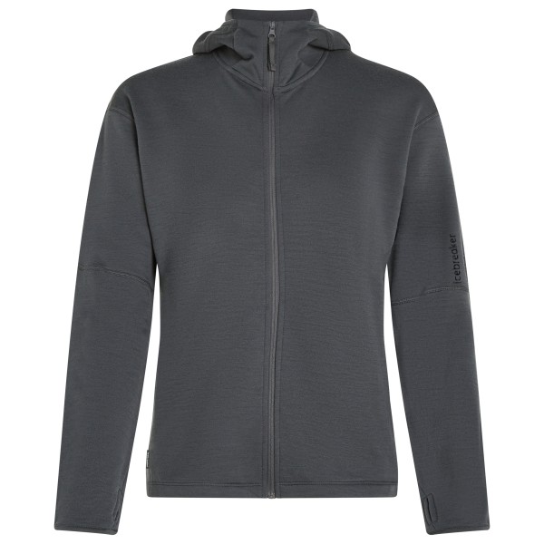 Image of Icebreaker - Women"s 360 Realfleece Elem L/S Zip Hoodie - Merinohoodie Gr L;S blau'