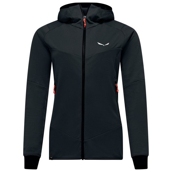 Salewa Women’s Sella Crevasse Hooded Jacket Fleecevest Zwart