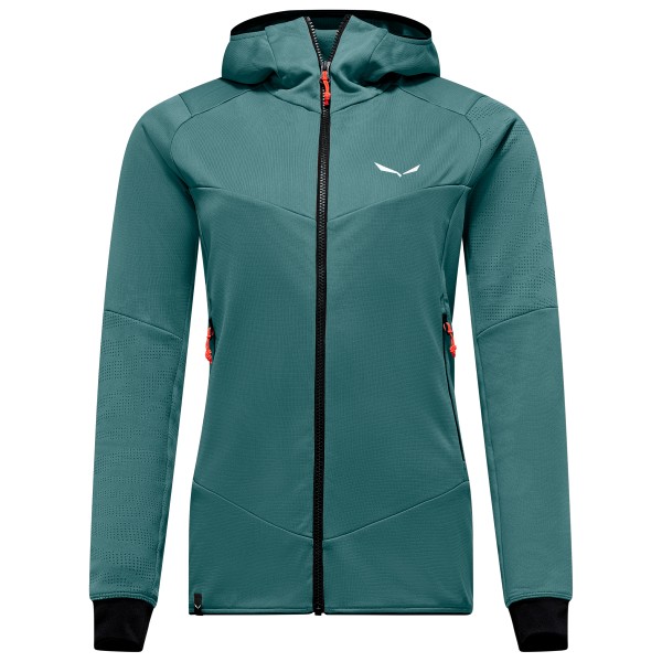 Salewa Women’s Sella Crevasse Hooded Jacket Fleecevest turkoois Turquoise