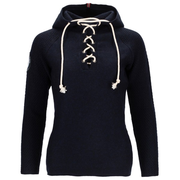 Amundsen Sports – Women’s Boiled Hoodie Laced – Merinotrui maat XS, Zwart
