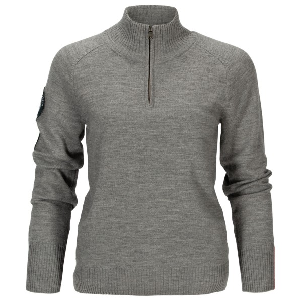 Amundsen Sports – Women’s Peak Half Zip – Merinotrui maat L, Grijs
