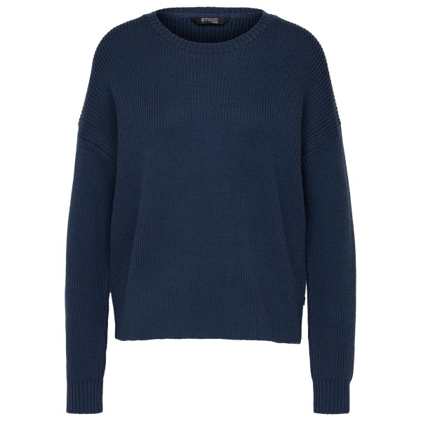 Stoic Women’s Heavy MerinoKnit MMXX.Rutvik Sweater Merinotrui Blauw