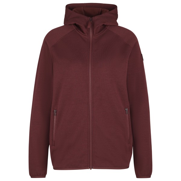 Stoic MerinoFleece335 MMXX. Lulea Zip Hoody Fleecejacke Damen Wandern (Gr M |rot)