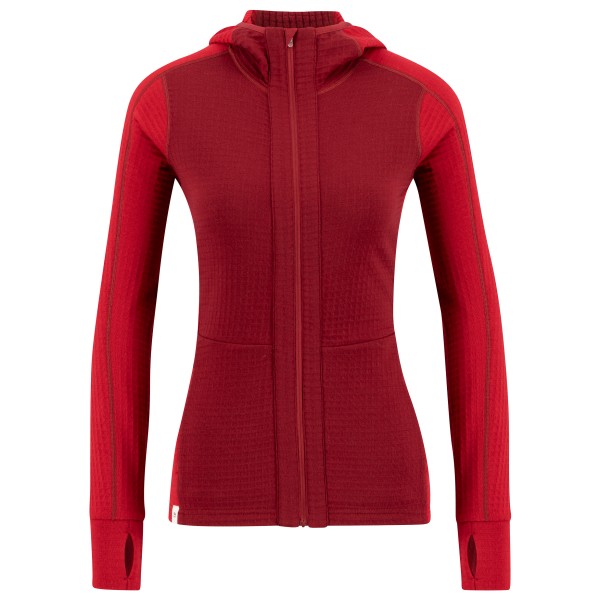 Image of Ulvang - Women"s Peak Field Hooded Full Zip Midlayer - Wolljacke Gr L;M;S;XL;XS rot;schwarz'