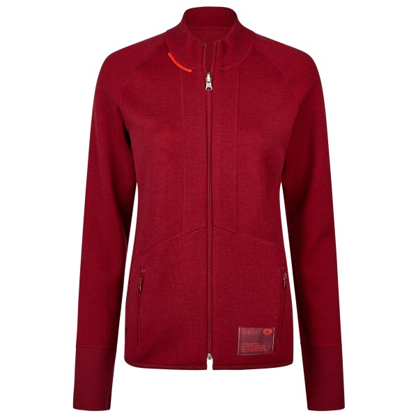 Image of Transhumance - Women"s Midlayer Jacke mit Zip - Merinojacke Gr L rot'