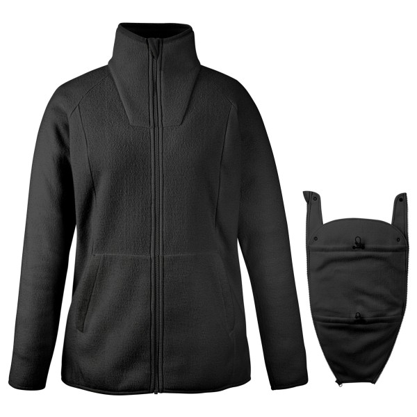 Mamalila Fleece-Tragejacke Basel Fleecejacke Damen (Gr XXL |schwarz)