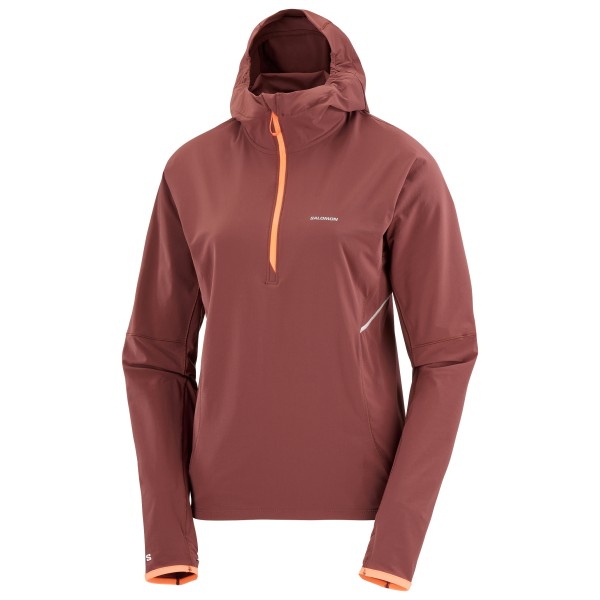 Image of Salomon - Women"s Sense Aero Hybrid Half Zip Hoodie - Fleecepullover Gr L rot'