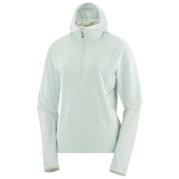 Image of Salomon - Women"s Sense Aero Hybrid Half Zip Hoodie - Fleecepullover Gr L;M;S;XL;XS grau;rot'