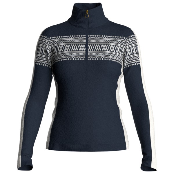 Image of We Norwegians - Women"s Signature 1/4-Zip - Merinopullover Gr L blau'