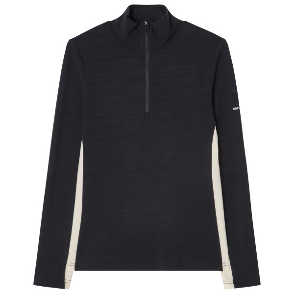 We Norwegians Voss 1/4-Zip Merinopullover Damen (Gr S |schwarz)