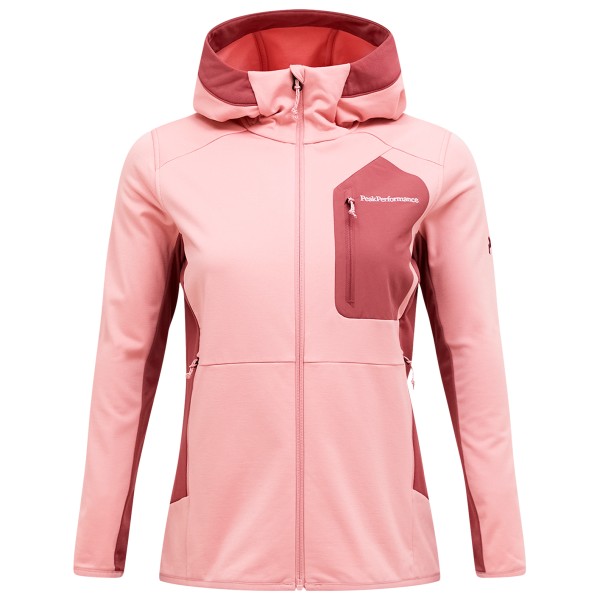 Peak Performance Utility Light Zip Hood Fleecejacke Damen Wandern (Gr XS |rosa)