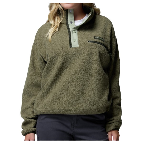 Columbia Women’s Helvetia II Cropped Half Snap Fleece Fleecetrui Olijfgroen