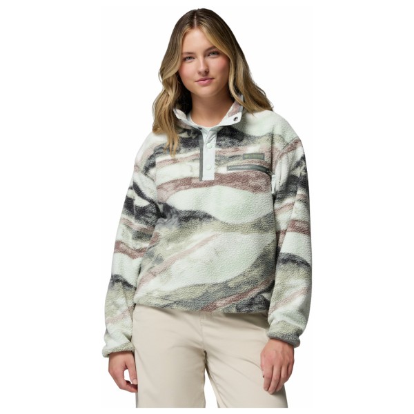 Columbia - Women's Helvetia II Printed Cropped Half Snap - Fleecepullover Gr S grau