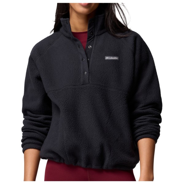 Columbia Women’s Jasper Ridge Pebbled Fleece Half Snap Fleecetrui Zwart