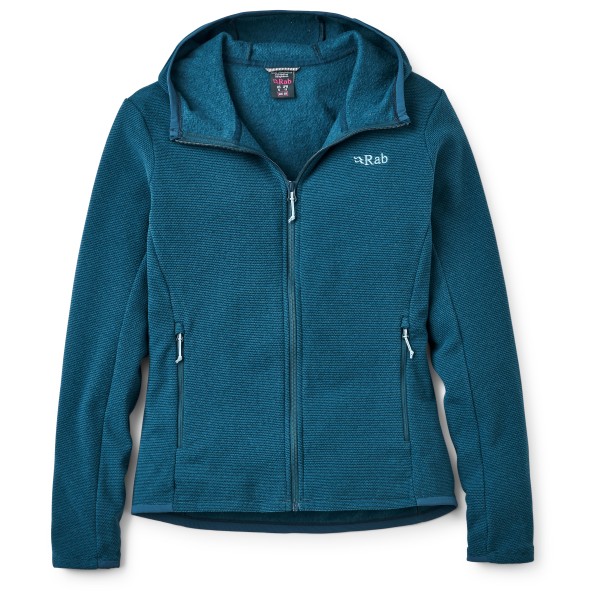 Rab Stavel Hoody Fleecejacke Women (Gr 38 |blau)