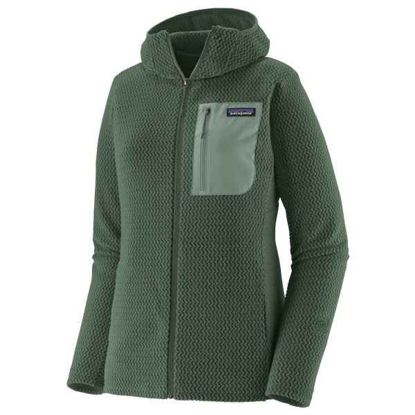 Patagonia Women’s R1 Air Full-Zip Hoody Fleecevest olijfgroen