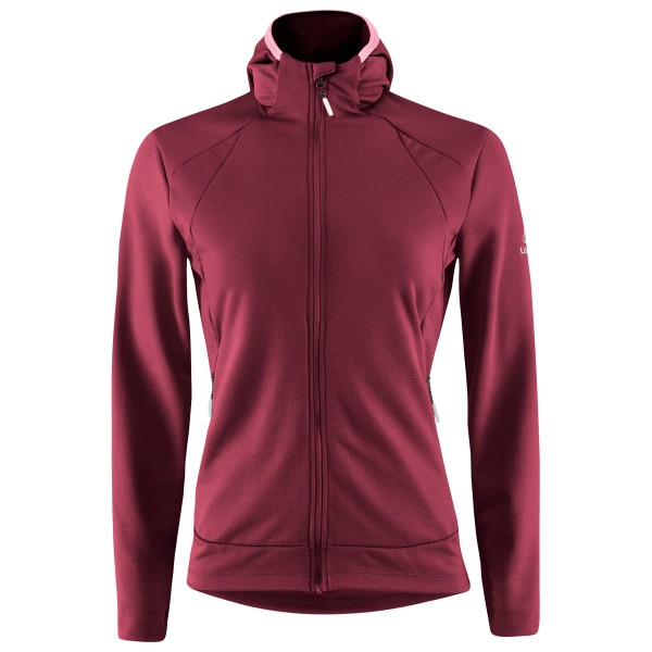 Löffler Zip-Hoody Tech-Merino Merinohoodie Damen (Gr 40 |rot)
