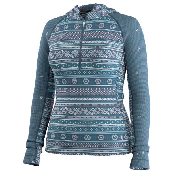 Smartwool Women’s Classic Thermal Merino BL 1/2 Zip Hoodie Merinotrui Grijs