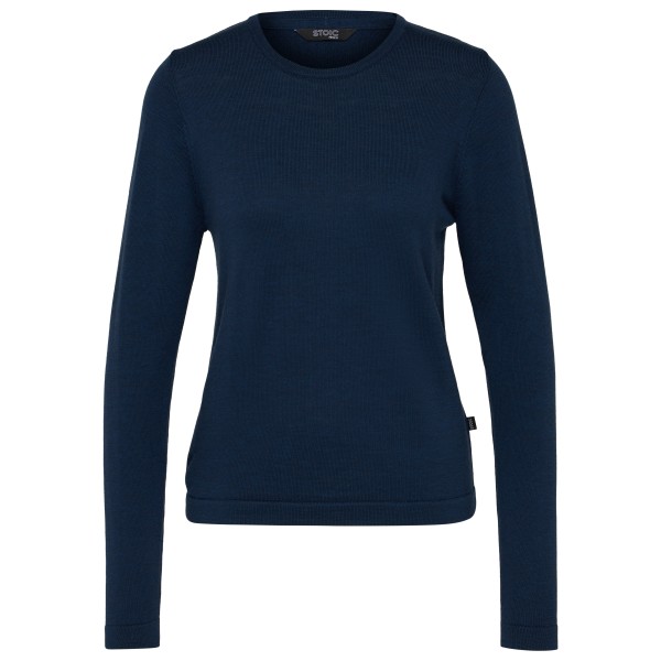 Stoic Women’s MerinoKnit MMXX.Kniva II Sweater Merinotrui Blauw