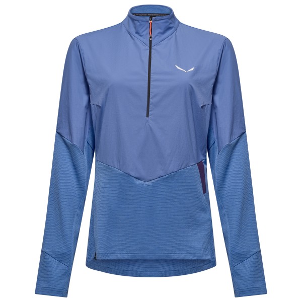Salewa Women’s Pedroc Dry Wind HZ Tee Longsleeve Blauw