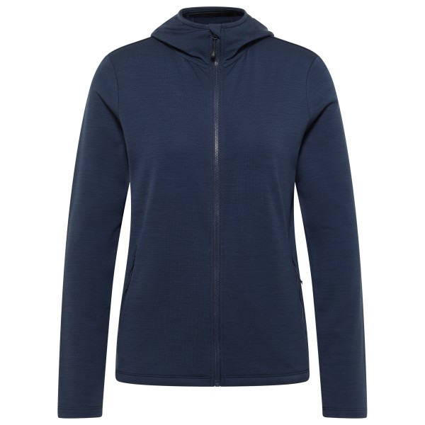 Heber Peak Women’s Merino210 EvergreenHe. Zip Hoody Trui met capuchon Blauw