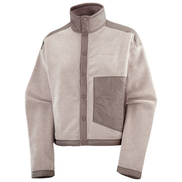 Salomon – Women’s Chroma Fleece Cardigan – Fleecetrui maat XL, Grijs