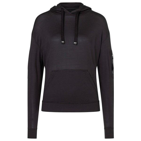 Woll- & Merinopullover super.natural Air Hoodie Damen (Gr L |schwarz/grau)